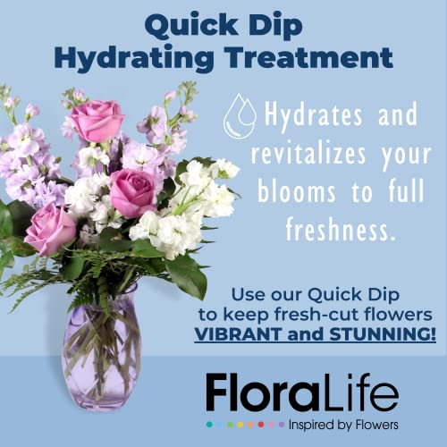 FloraLife Quick Dip Hydrating Treatment for Fresh Cut Flowers and