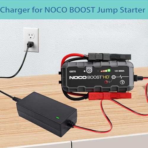 SMSZQR 14V Charger for NOCO Jump Starter Compatible with NOCO GB70 GB150 GB250+ GB251+ GB500 GB500+ Genius Boost，with Cigarette Lighter Charger Cable Boost Power Cord by SMSZQR - Image 4