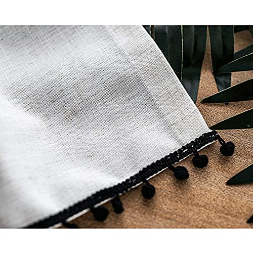 Cortinas modernas para ventanas pequeñas y cenefas decorativas de lino 7