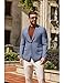 Vssjavun Mens Suit Jacket 2 Button Fashion Sport Coats Wedding Dress Suit Party Blazer Seablue 2XL