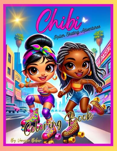 Chibi Roller Skating Adventures Coloring Book