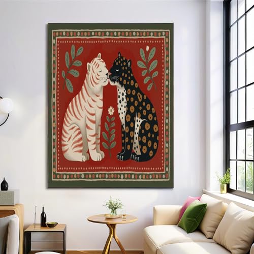 Lienzo de ilustración animal de 70x100cm para transformar paredes vacías y aburridas