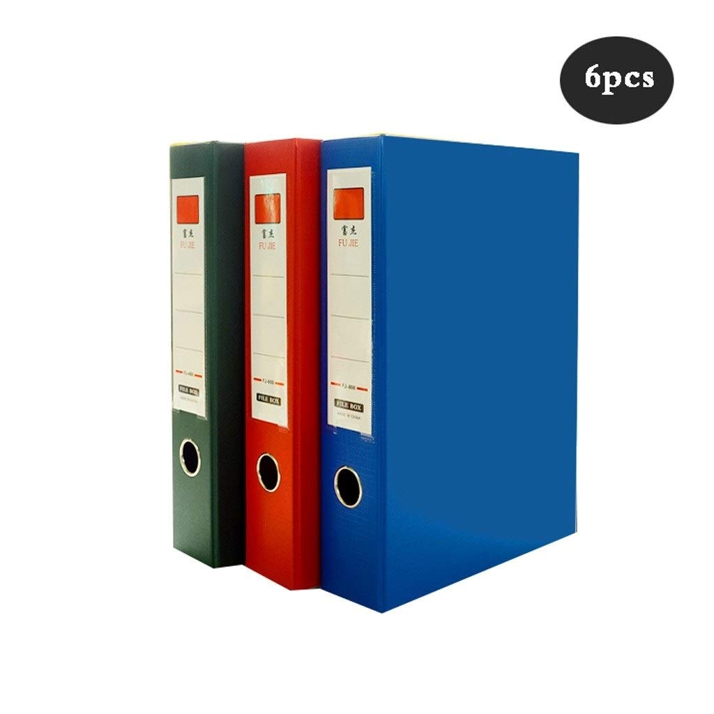 6 Pezzi Cartella Portadocumenti Raccoglitore Office Scatola Archivio di Pelle, A4 File Organizer di Pelle con Coperchio, Cartella di Archiviazione Storage Box, Nero