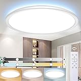 【Ultradünnes versiegeltes Design】 Die gesamte schlafzimmerlampe ist nur 2,5 cm dick, perfekt für niedrige Decken. Verabschieden Sie sich von dem bedrückenden Gefühl des Raumes und schaffen Sie eine entspannende Wohnumgebung. Der Sockel ist versiegelt und verstärkt, um das Eindringen von Insekten und Staub in das Innere der Deckenleuchte zu verhindern und somit Reinigungszeit zu sparen.