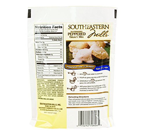 image for Southeastern Mills Old-Fashioned Peppered Gravy Mix, 4.5 Oz. Package (