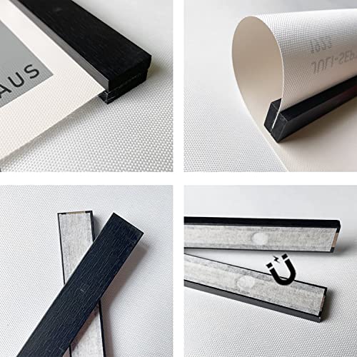 Framvio Magnetic Wood Poster Hangers Frame 24X36 24X32 24X18 Quick Assembly And Easy Use, Wall No Damage, For Photo, Picture, Prints, Maps, Scrolls And Canvas Artwork (Black, 24 Inch) #TOP2