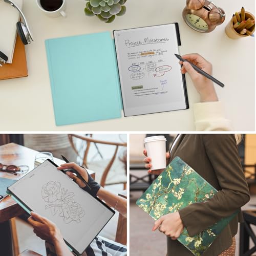Caweet Case for Remarkable Paper Pro 11.8" 2024, Slim Hard Back Shell Protective Book Folio Cover with Built-in Pen Holder and Auto Wake/Sleep, Almond Blossom by Caweet - Image 2