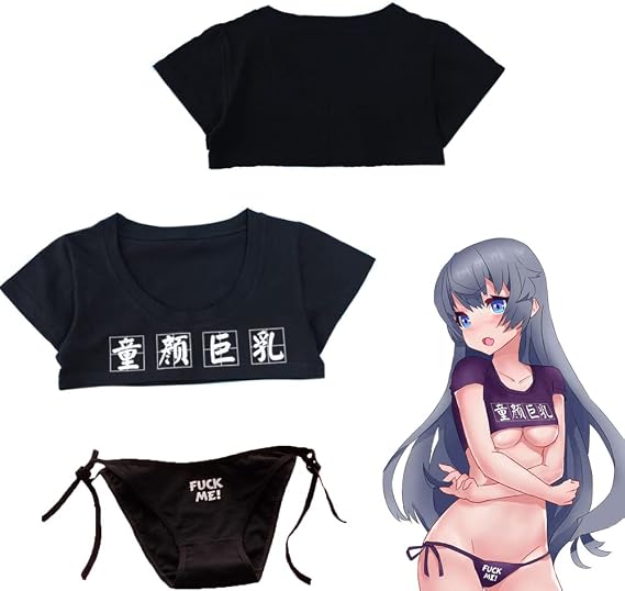 SINROYEE Ladies Sexy Cosplay Lingerie Japanese Anime Bikini Lolita Kawaii Bra and Panty Set For womens