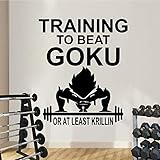 decoracion gimnasio en casa Agcwhml Ajcwhml Nuevo Gimnasio Dragon Ball Pegatinas de Pared de Vinilo para la decoración de la habitación de los niños decoración de Vinilo Art Decal-87x75cm