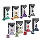 Cellini Caffè Mixed Variety Aluminum Nespresso Pods, 8 Distintive Italian Flavors, 100% Nespresso Original Machine Compatible, 80 Count, Medium to Strong Roast Coffee Capsules