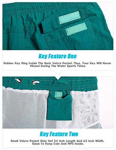 Image of MaaMgic Mens Slim Fit Quick Dry Short Swim Trunks with Mesh Lining