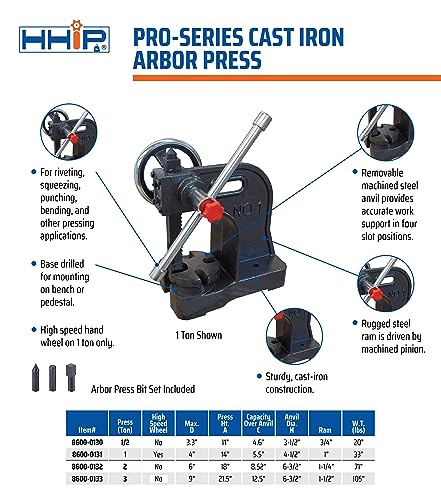 HHIP Pro-Series 2-Ton Arbor Press