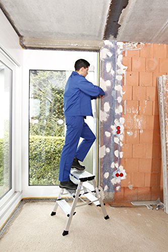 KRAUSE MONTO Doppel-KlappTritt Treppo, 2x3 Stufen, Silber