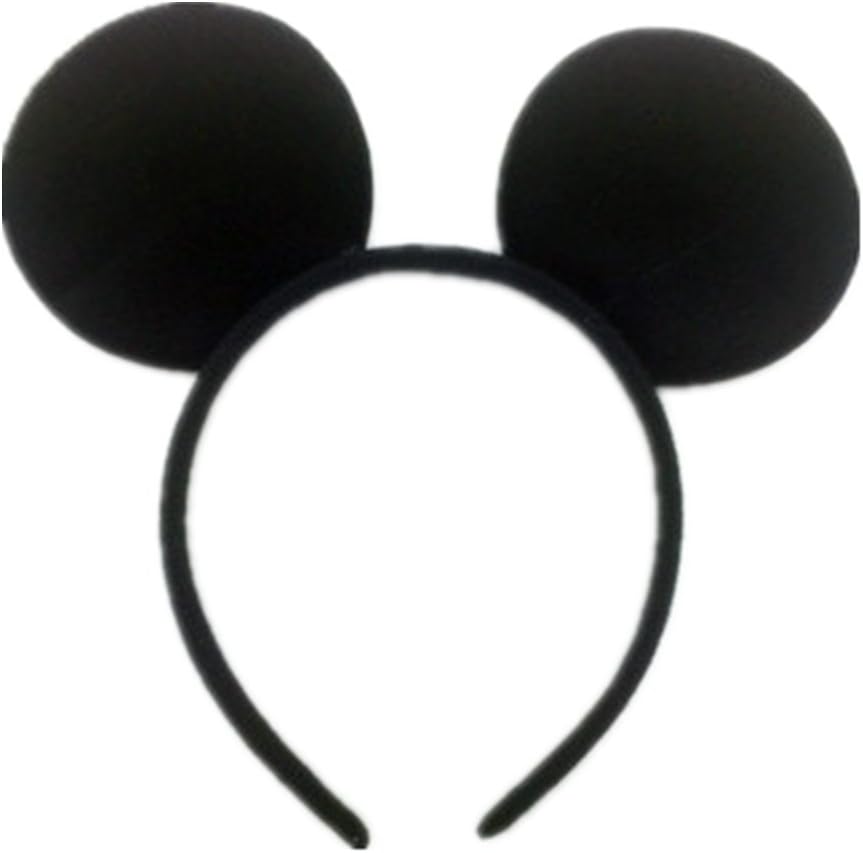 DreamHigh Mouse Ear and Red Bow Headband for Girls Birthday Costume Party (Set of 12)