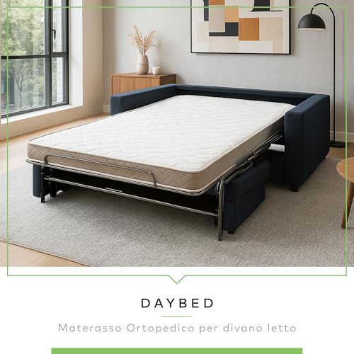 Evergreenweb - Materasso Per Divano Letto Matrimoniale 160X190 Cm, Materasso Ortopedico In Waterfoam Alto 12 Cm Ergonomico Per Prontoletto Con Rivestimento Anallergico Bianco - Daybed - 4