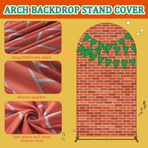 Funda para Arco Fotográfico VitalCozy 7.2 ft Ladrillo Rojo miniatura 5