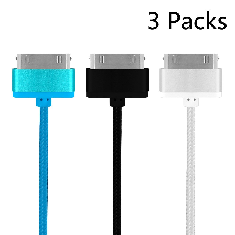 Brand New 1.5 Meters iPhone 4 Cable,USB Sync and Charging Cable for iPhone 4/4S,iPhone 3G/3GS,iPad 1/2/3,iPod[Blue+blak+white]