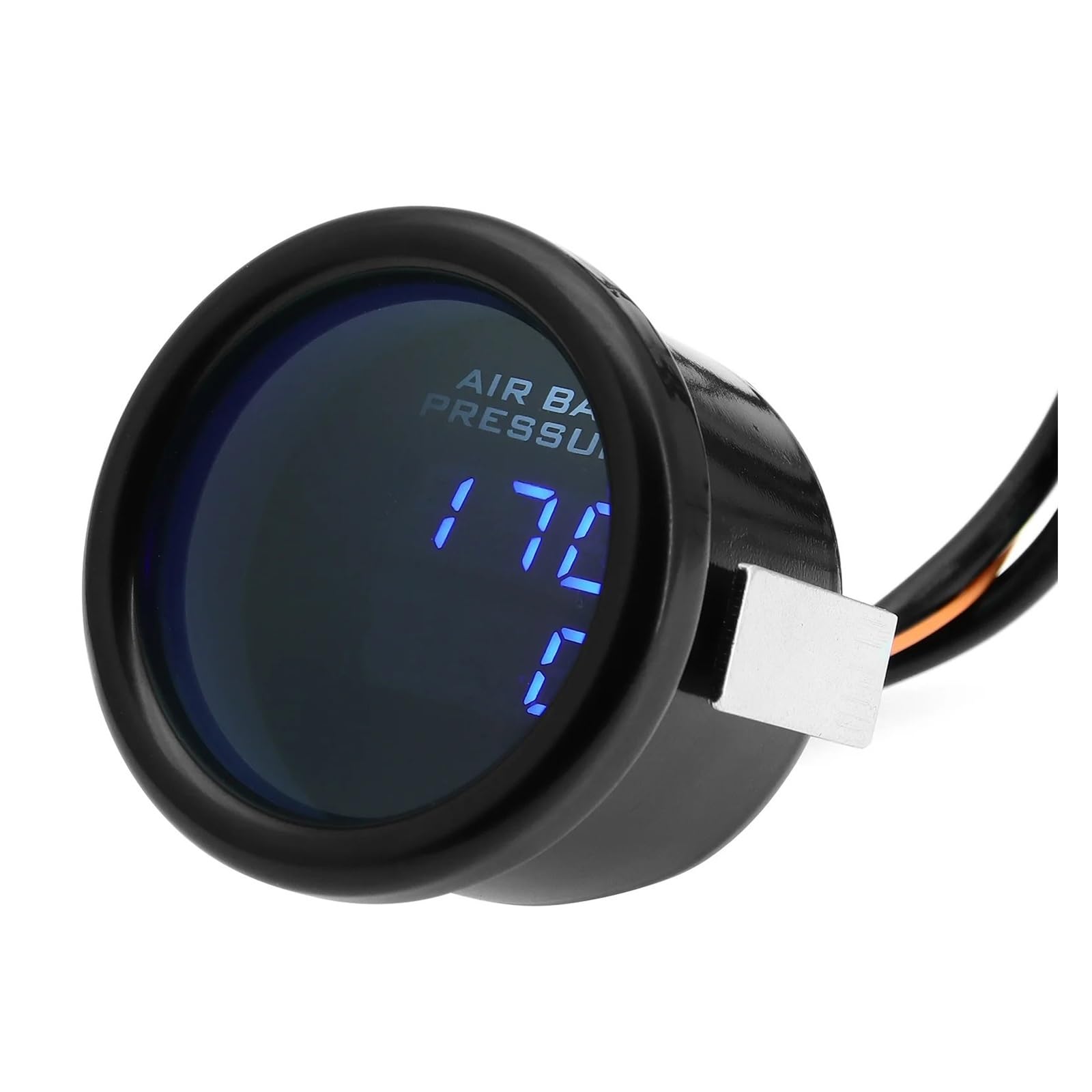 Manometr 52mm niebieska dioda LED podwójny cyfrowy wyświetlacz wskaźnik zawieszenia pneumatycznego jazda pneumatyczna z czujnikami 1/8NPT dla DC 12V 24V, Precyzyjny Pomiar