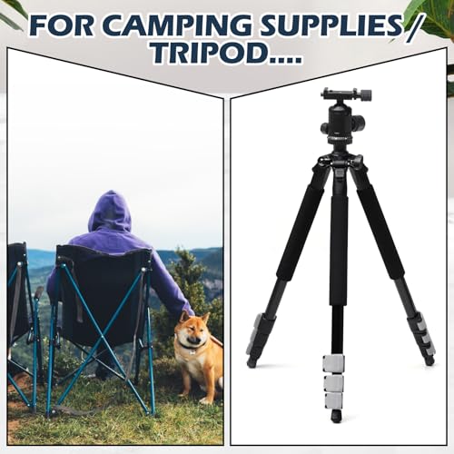 Bulyoou 3 Pcs Tripod Carrying Case Bag Water Resistant Durable Lightweight Multifunctional Tripod Carrying Case with Heavy Duty Suit for Tent, Fishing Pole, Lights, Speakers, Cameras(Grey,28 Inch)