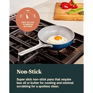 Caraway Mini Cookware Set - Non-Stick Ceramic Fry Pan (1.05 qt, 8") Sauce Pan (1.75 qt) & Storage Rack - Non Toxic, PTFE & PFOA Free - Oven Safe & Stovetop Agnostic (Gas, Electric & Induction) - Navy Caraway Mini Cookware Set Non Stick Ceramic Fry Pan 105 qt 8 Sauce Pan 175 qt Storage Rack Non Toxic PTFE PFOA Free Oven Safe Stovetop Agnostic Gas Electric Induction Navy
