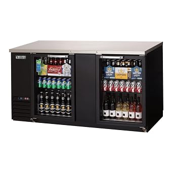 EBB69G Back Bar Cooler Cabinet 2 Glass Doors, 115v, NSF - 24 cu. ft.