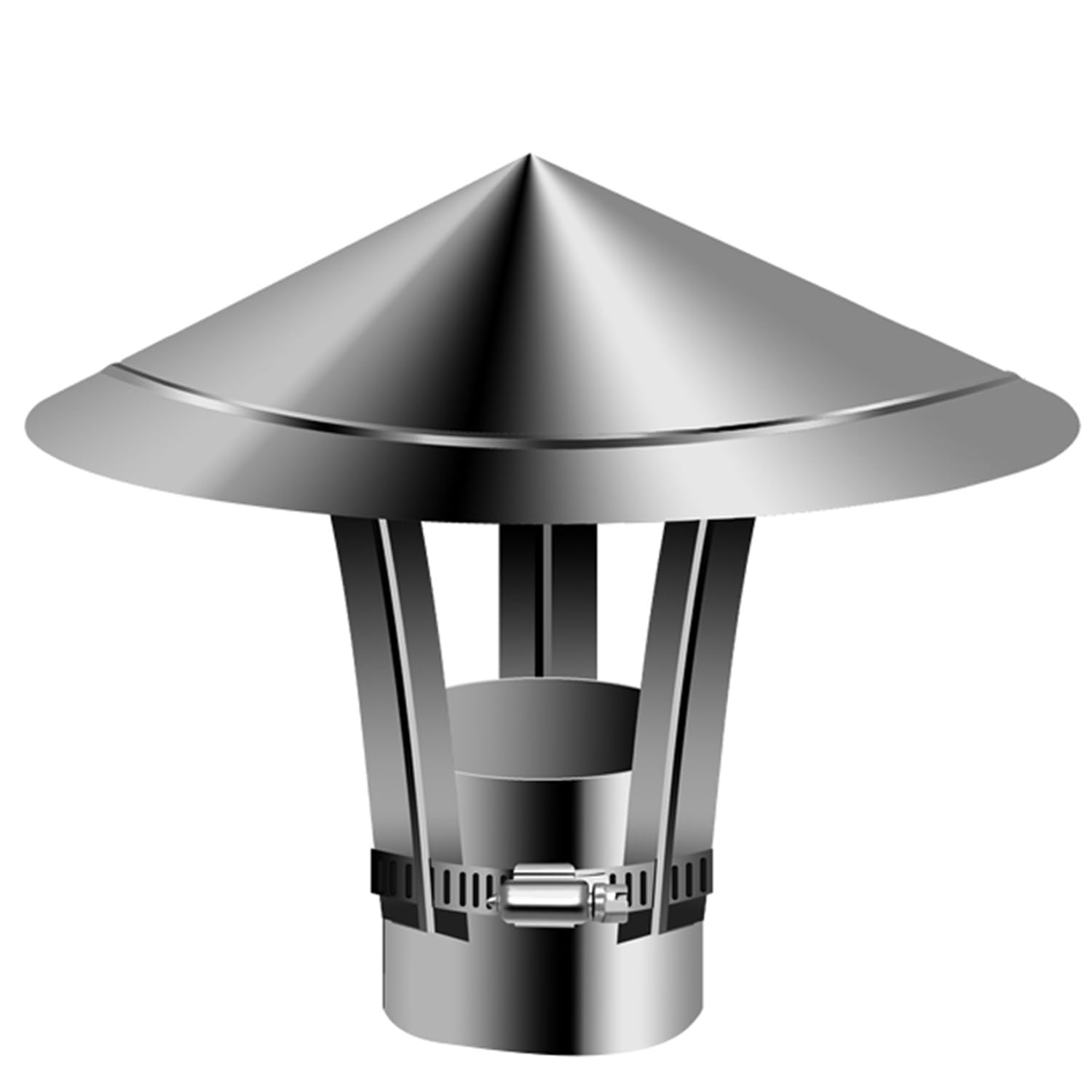 YFBCMXSKG 2-11.8in Chimney Cap Stainless Steel Fireplace Chimney Cover,Chimney Vent Cap for Outside Existing Clay Flue Tile(8.3in)