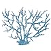Saim Decorative Aquarium Ornament Plastic Coral 2 Set, Light Blue