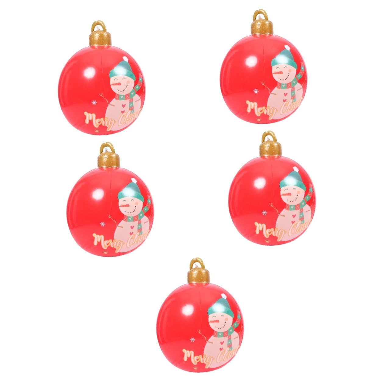 Pere Noel gonflable Cabilock en PVC étanche avec 5 boules de Noël géantes
