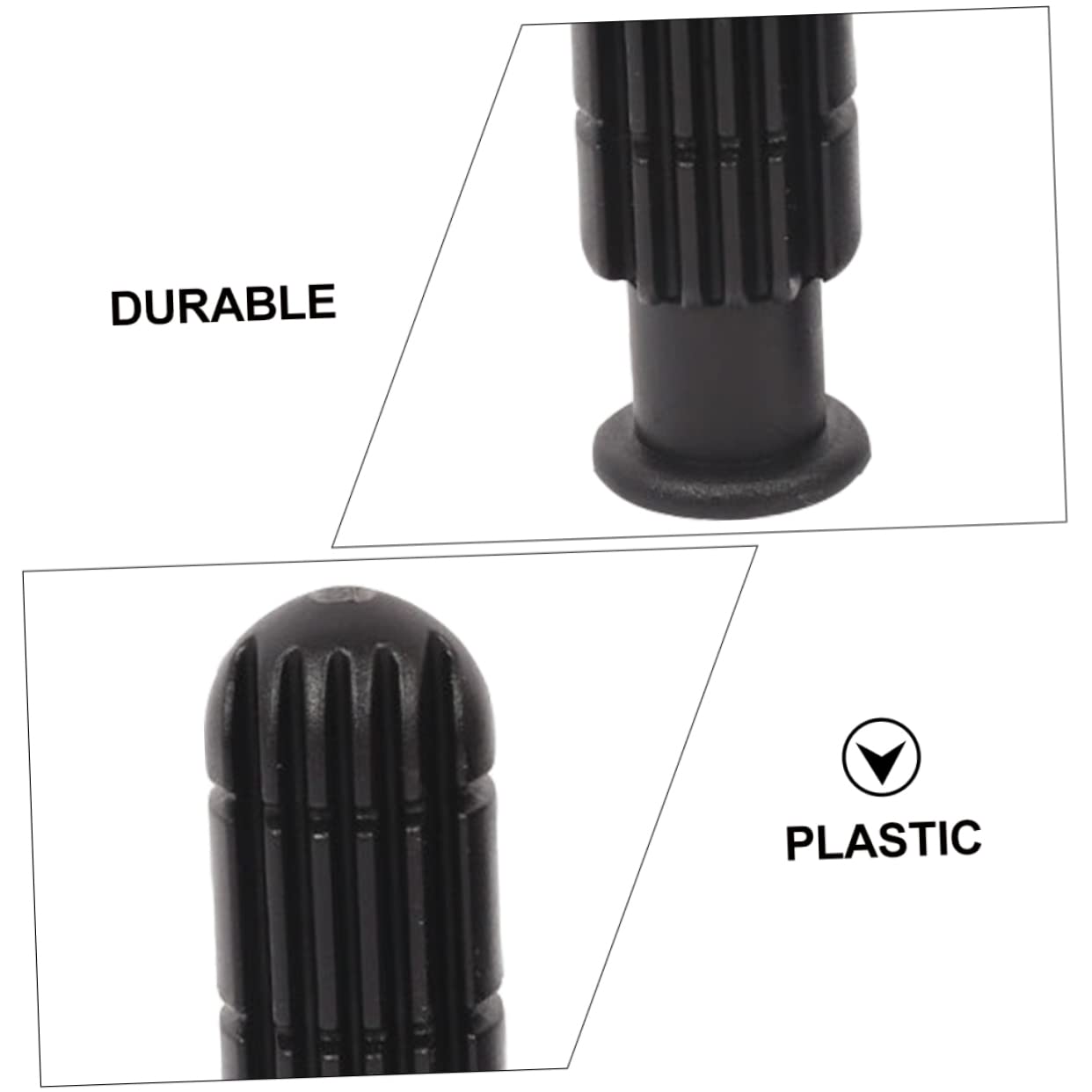 Happyyami 16Pcs Durable Football Handles for Table Soccer Compatible Replacement Grips for Foosball Machines and Plastic Grips Black