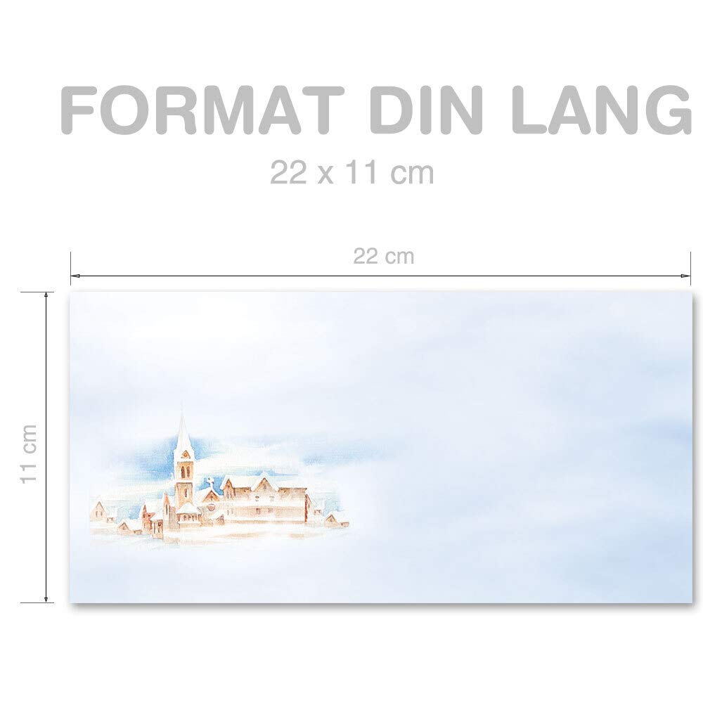100 Sobres DIN Lang 220x110 Mm Color Oro - Papel Kraft 150 G/m², Sin Ventana, Para Invitaciones Y Documentos