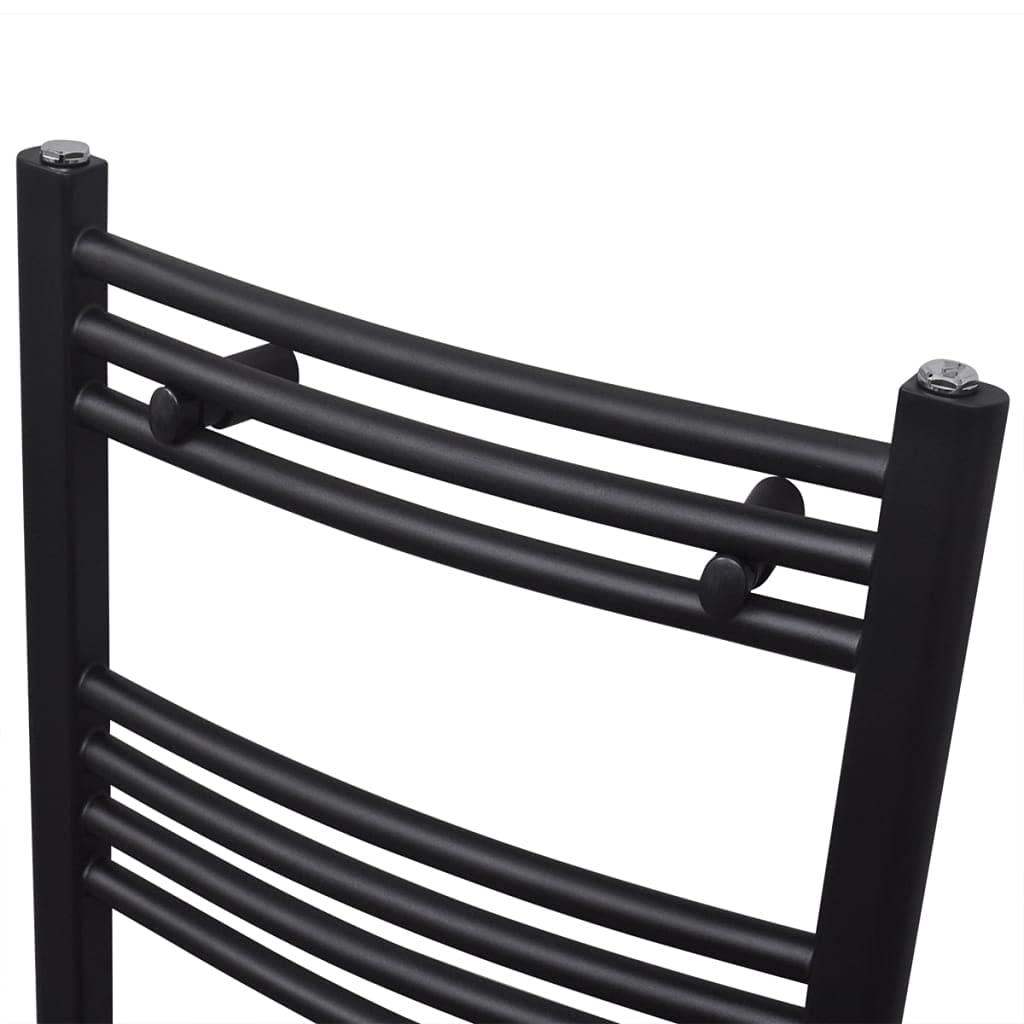 Genérico Radiador toallero de baño Curvo Negro 500 x 1160 mm,Casa y jardín,Electrodomésticos,Control del Clima,Radiadores,Negro,141915