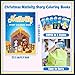 JAPBOR Christmas Nativity Coloring Books - 24PCS Mini Xmas Christian Story Color Book Bulk for Kids Party Favors, Religious Bible Small Colour Pages for School Classroom Church Drawing Painting Games