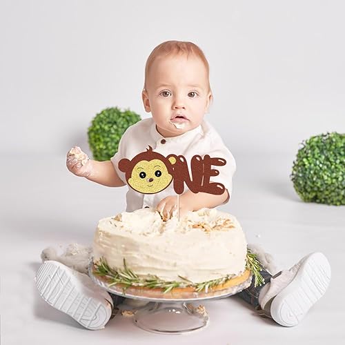 Miniatura 7 de Decoración para pastel de cumpleaños, decoración de pastel de mono, decoración de pastel de safari de selva para animales, baby showers, suministros