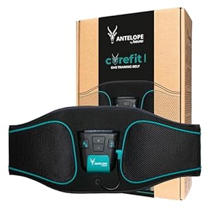 Antelope by Beurer Corefit I EMS-Trainingsgürtel, Stimulation der Bauchmuskulatur, Unterstützung Muskelaufbau, 9 Trainingsprogramme, 4 Elektroden, für Männer und Frauen
