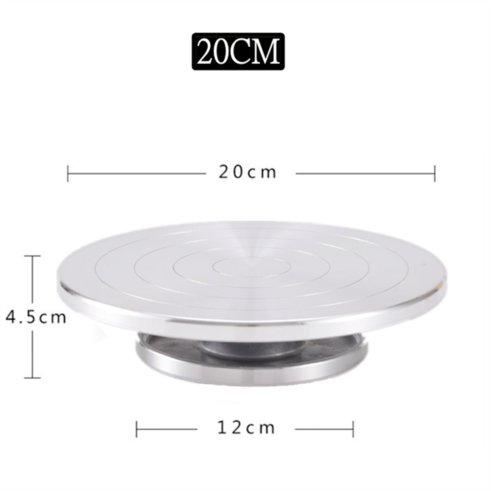 Plato Giratorio de Arcilla de plástico, Torno de alfarería de 15, 20, 25 y 30 cm. Plato Giratorio de Aluminio, Herramientas de Arcilla para Bricolaje, Plato Giratorio de cerámica d