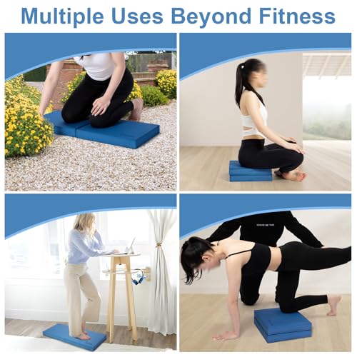 Image of StrongTek Professional Foam Exercise Balance Pad - 15.8 inch x 13 inch x 2 inch, High-Density TPE Foam Knee Pad, Non-Slip & Water-Resistant, for Balance Training, Physical Therapy, Yoga, and More