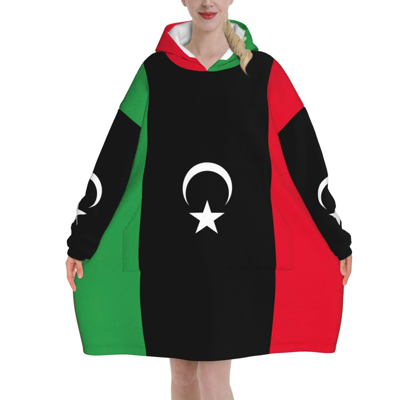 Couverture à capuche adulte douce et chaude avec imprimé drapeau - 8