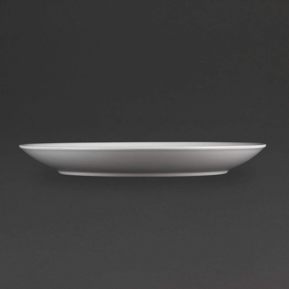 Olympia Whiteware - Juego de 6 platos de porcelana (280 mm)