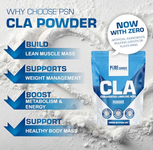 CLA Powder, Conjugated Linoleic Acid Unflavoured Diet Keto Weight Loss Supplements Vegan Powder Better Than CLA Softgels, Capsules by Pure Source Nutrition (250g, Unflavoured) - Image 5