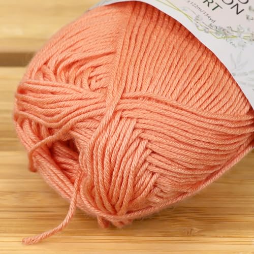 Image of JubileeYarn Bamboo Cotton Sport Yarn - 50g /Skein - COHO Salmon - 4 Skeins