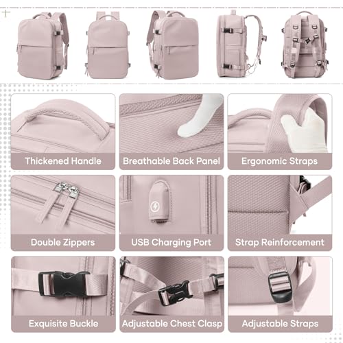 Image of Vacuum Travel Backpack with Pump for Women Men, Carry on Air Backpack for Flight Approved, Personal Item Luggage Backpacks Tiktok Backpacks - Purple