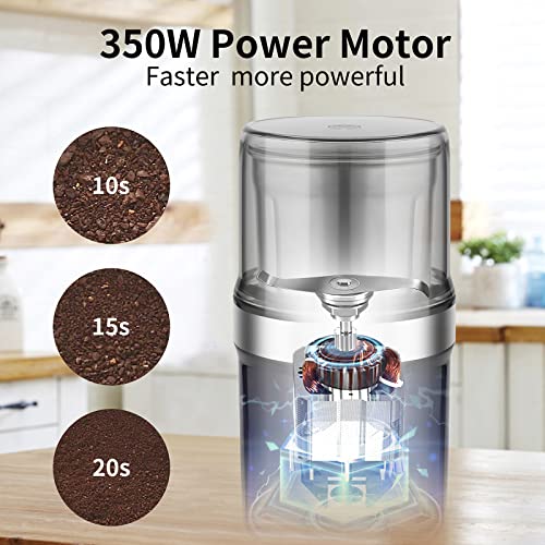 Kaffeemühle Elektrisch 350W Kaffeemühle Füllmenge 120g mit Leistungsstarke Edelstahlklinge Getreidemühle mit… – Bild 3