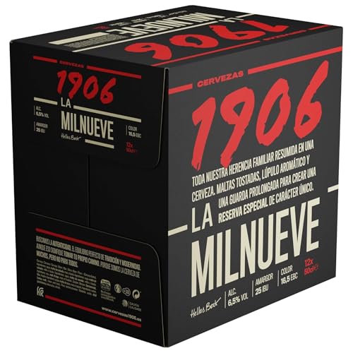 1906 Reserva Especial - Cerveza Lager Extra, Pack de 12 Botellas x 50 cl, Sabor Amargo y Aroma Tostado, Galardonada Internacionalmente, 6,5% Volumen de Alcohol