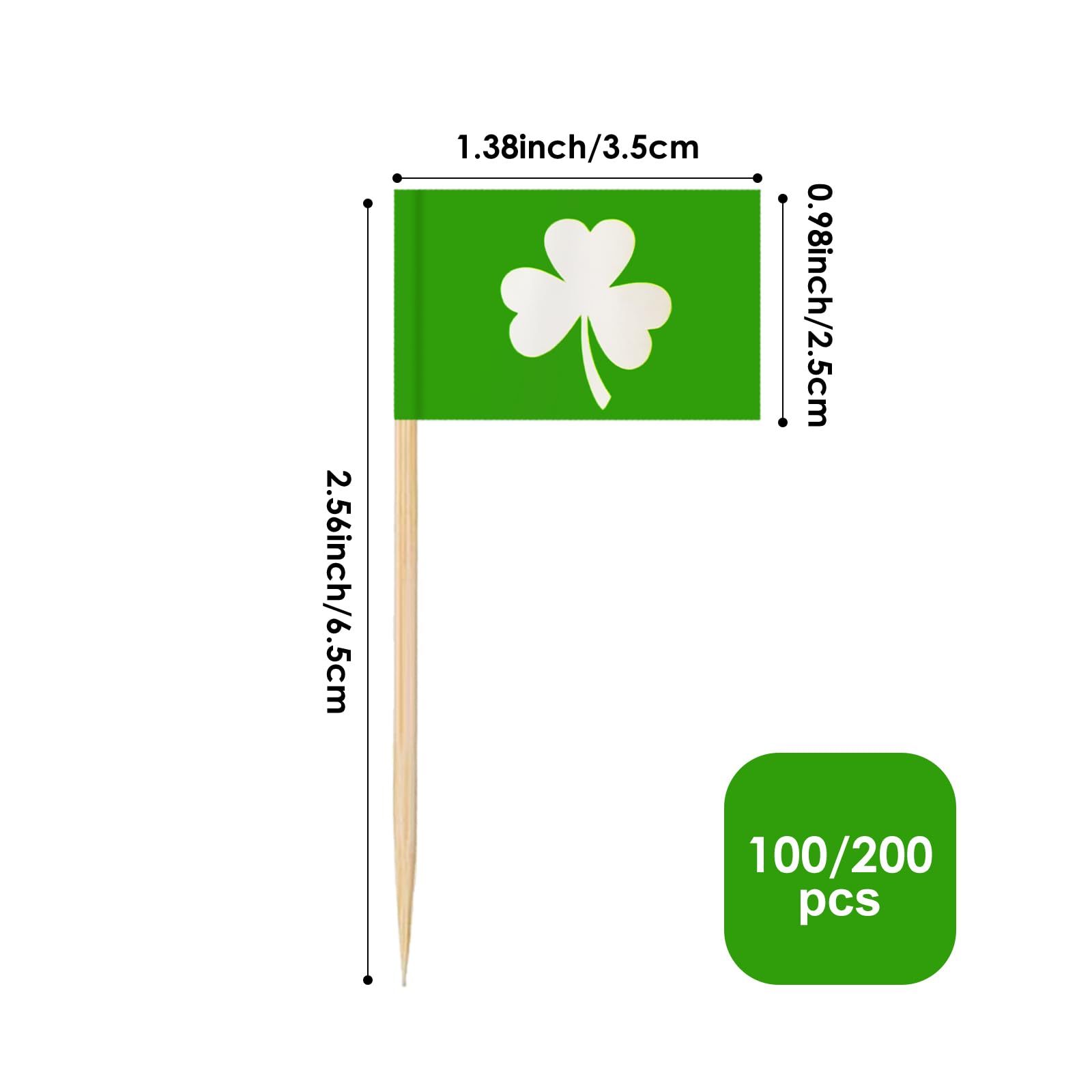15 bandiere irlandesi a mano, bandiera irlandese, piccole bandiere su bastoni, bandiere a mano con emblema nazionale, decorazioni per feste irlandesi (14 x 21 cm