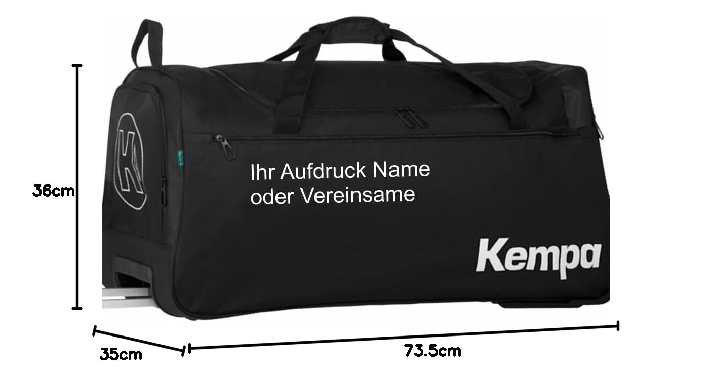 Sportartikelland Bundle für 1 Kempa Trolley L 73,5 x 36 x 35 cm personalisiert mit Aufdruck Name