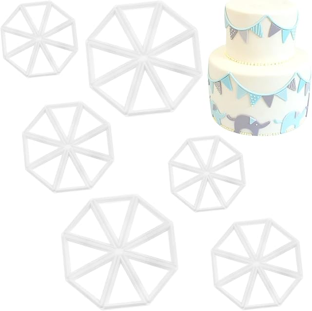 Cake Bunting Cutters, 6 Pcs/2 Set Bunting Flag Cutters Cake Decorating Mold Chocolate Fondant Mould DIY Tool molding Fondant Decorate Tools