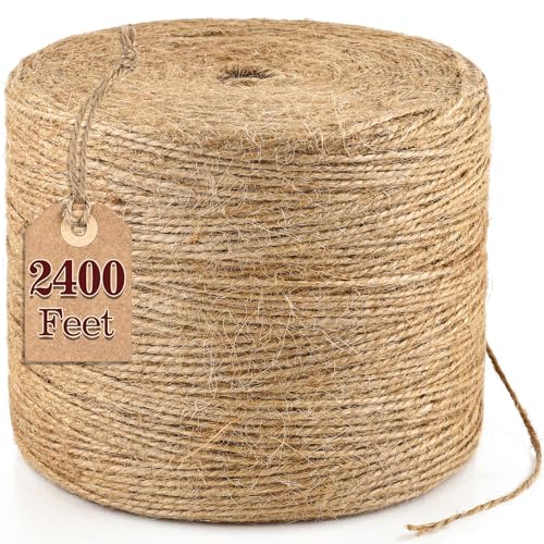 Natural Jute Twine Rope | 6mm X 20m (1/4" X 65ft) | Eco-Friendly String For Gardening & Crafts