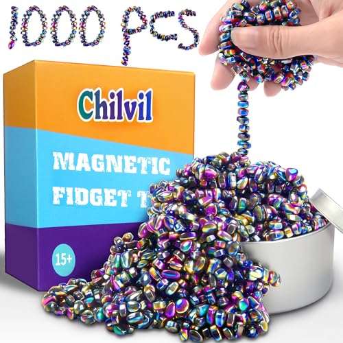 1,000+ premium ferrite beads in a tin you can mash, mold, and stack endlessly — the tactile, addictive desk toy that makes fidget spinners feel infantile.