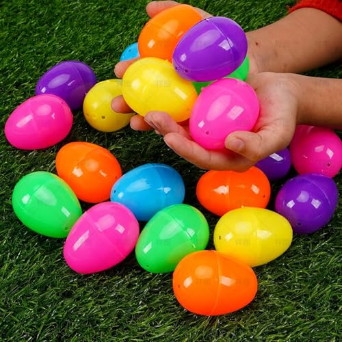 Abakuku 2000Pcs Easter Eggs,2.35" Assorted Bright Colors Plastic Easter Eggs for Easter Hunt,Easter Themed,Decorations,Basket Stuffers Fillers by Abakuku - Used condition - Image 4