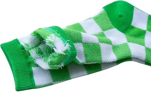 Miniatura 5 de Calcetines tobilleros de algodón a cuadros para niñas y niños pequeños unisex
